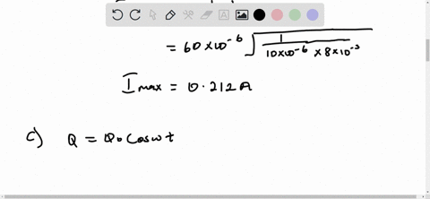 a-capacitor-10pf-has-an-initial-charge-of-60c-it-is-connected-across-an-inductor-l-8mh-at-t-0-what-is-the-period-of-oscillation-of-the-current-b-what-is-the-maximum-current-through-l-c-what-02957