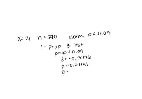 a-certain-drug-is-used-to-treat-asthma-in-a-clinical-trial-of-the-drug-21-of-270-treated-subjects-experienced-headaches-based-on-data-from-the-manufacturer-the-accompanying-calculator-displa-75473