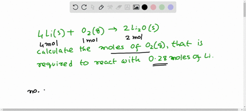 for-the-following-reaction-how-many-moles-of-oxygen-gas-are-required-to-react-with-028-moles-of-li-4-li-s-o2g-2-li2o-s-87359