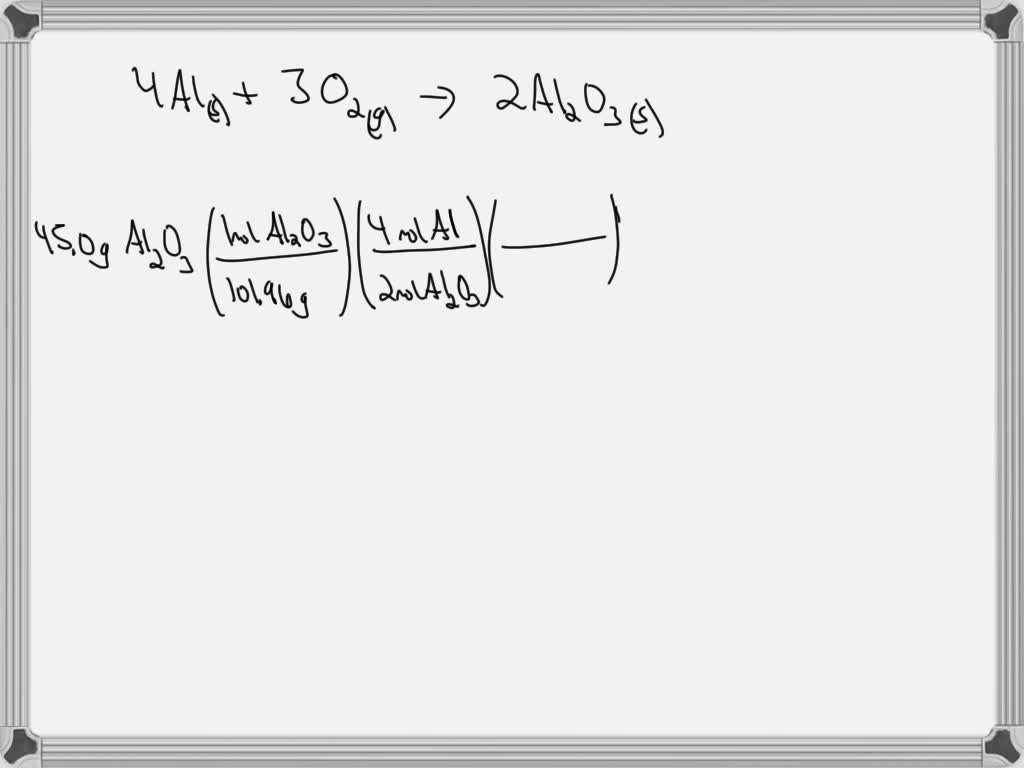 SOLVED: Aluminum oxide (Al2O3) is produced according to the following ...