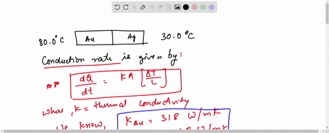 a-bar-of-gold-is-in-thermal-contact-with-a-bar-of-silver-of-the-same-length-and-area-fig-p2043-one-end-of-the-compound-bar-is-maintained-at-800circ-mathrmc-while-the-opposite-end-is-at-300circ-mathrmc