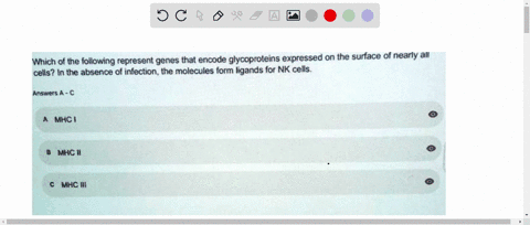 which-of-the-following-represent-genes-that-encode-glycoproteins-expressed-on-the-surface-of-nearly-all-cells-in-the-absence-of-infection-the-molecules-form-ligands-for-nk-cells-answers-a-mh-60377