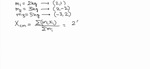 the-x-and-y-coordinates-of-the-center-of-mass-xcm-ycm-of-the-three-particle-system-shown-below-are-y-m-2-ke-xm-3-kg-0502-m-0506-m-00-m-0406-m-0402-m-53736