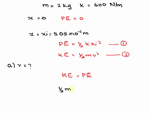 a-block-of-mass-m-200-kg-is-attached-to-a-spring-of-force-constant-k-465-nm-as-shown-in-the-figure-below-the-block-is-pulled-to-a-position-xi-435-cm-to-the-right-of-equilibrium-and-released-00338