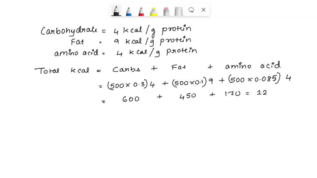 SOLVED Calculate calorie to nitrogen ratio of a TPN solution