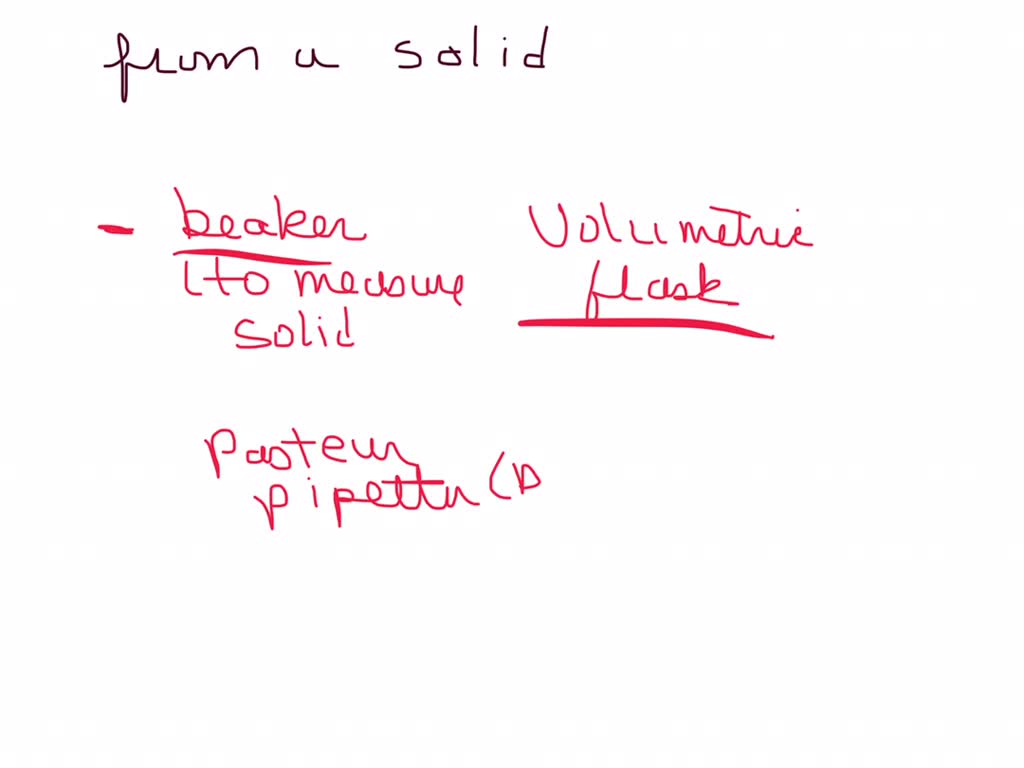 SOLVED To accurately prepare a standard solution, the correct