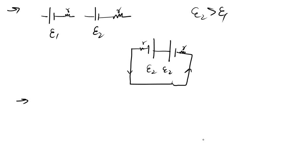 SOLVED The positive terminals of two batteries with emfs of E1 and E2
