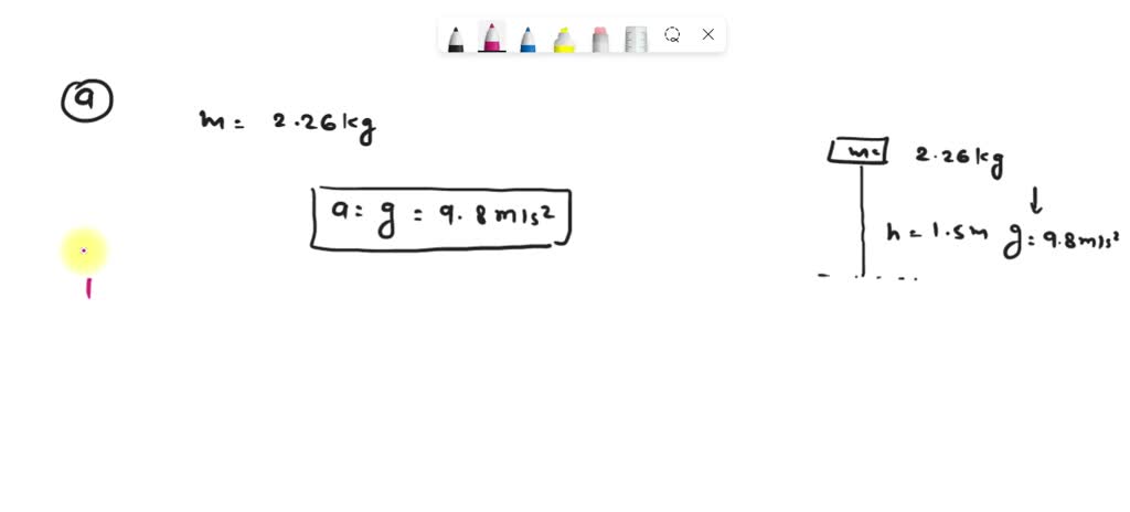 SOLVED: A 2.26 kg book is dropped from a height of 1.5 m. (a) What is ...