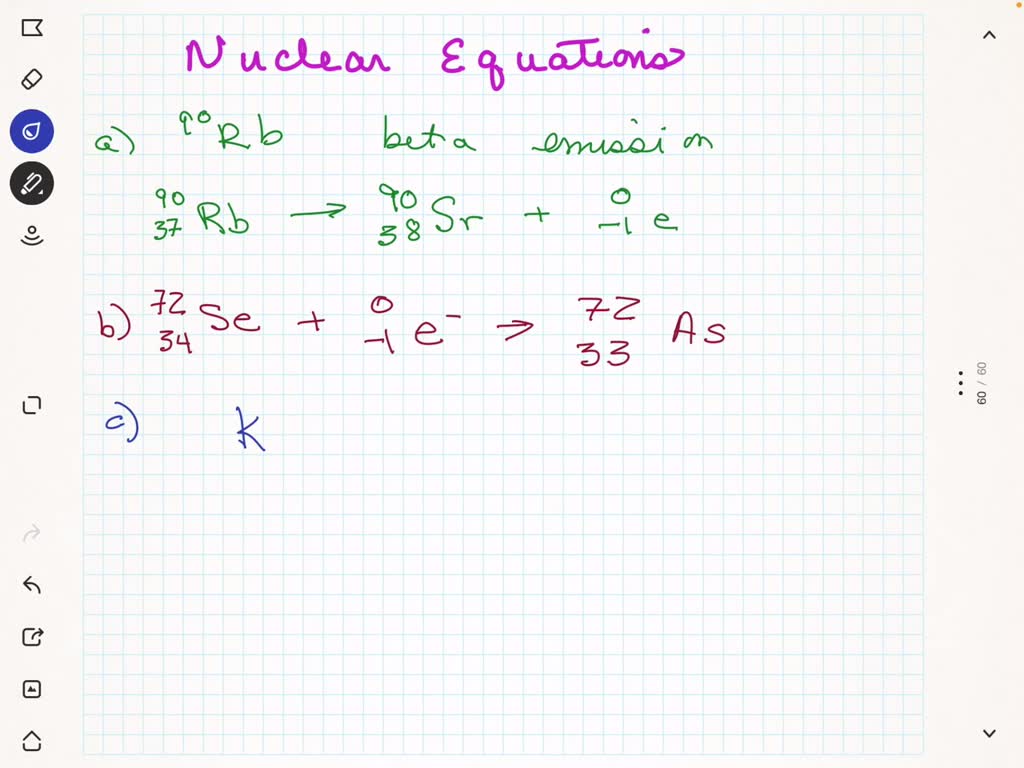 SOLVED Write balanced nuclear equations for the following