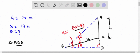 angle-of-elevation-a-10-meter-telephone-pole-casts-a-17-meter-shadow-directly-down-a-slope-when-the-angle-of-elevation-of-the-sun-is-42circ-see-figure-find-theta-the-angle-of-elevation-of-the-ground