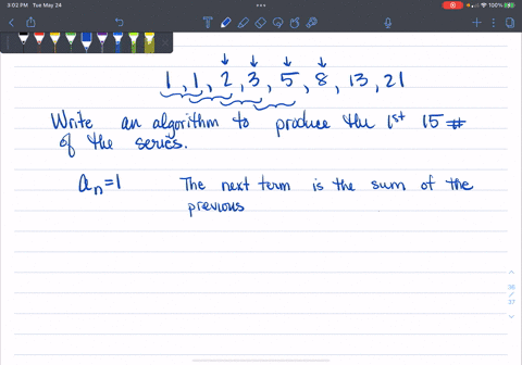 write-an-algorithm-to-produce-the-first-15-numbers-of-this-series-1123581321-98938