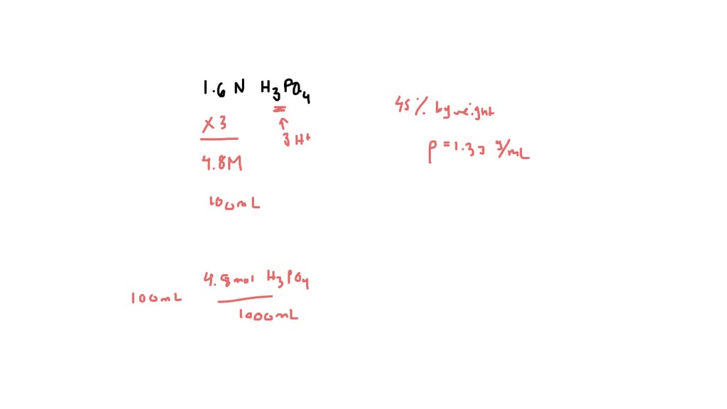 SOLVED 00 Ml Of A Solution Of H3PO4 Phosphoric Acid With A solved-00-ml-of-a-solution-of-h3po4-phosphoric-acid-with-a