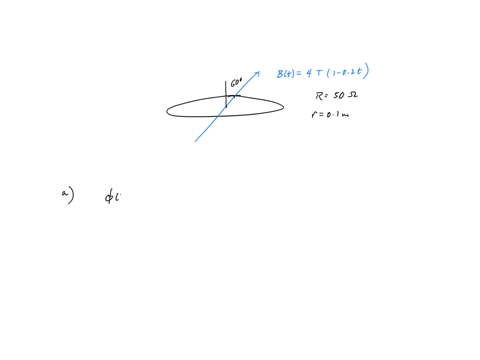 a-circular-wire-loop-of-radius-010-m-and-resistance-5009-is-suspended-horizontally-in-a-magnetic-field-of-magnitude-b-directed-at-an-angle-of-60-with-the-vertical-through-the-loop-as-shown-i-55493