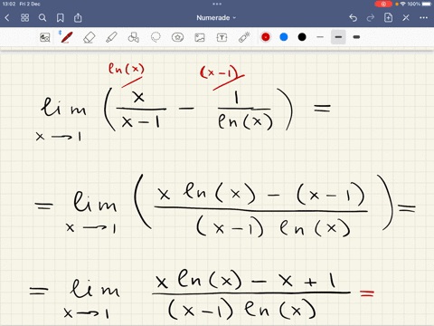 calculate-the-limit-if-it-exists-if-the-limit-does-not-exist-enter-undefined-as-the-final-answer-lim-ink-x71-hint-rewrite-the-expression-in-the-iimit-as-single-fraction-over-common-denominat-95886