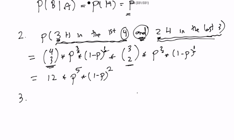 question-1-consider-10-independent-tosses-of-biased-coin-with-the-probability-of-heads-at-each-toss-equal-to-p-where-0-p-1-let-a-be-the-event-that-there-are-6-heads-in-the-first-8-tosscs-let-69226