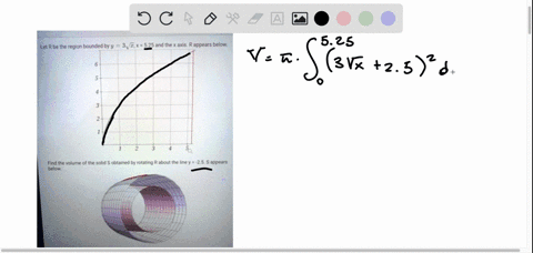let-r-be-the-region-bounded-by-y-3-525-and-the-x-axis-r-appears-below-find-the-volume-of-the-solid-s-obtained-by-rotating-r-about-the-line-y-25-appears-below-volume-fler-whero-i-fi-ilr-then-98142