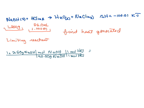 calculate-the-amount-of-heat-that-can-be-generated-from-the-reaction-between-1250-grams-of-sodium-hydroxide-and-5500-ml-of-1ooom-hci-naohs-hciaq-hzo-naclaq-ah-10001-kj-69782