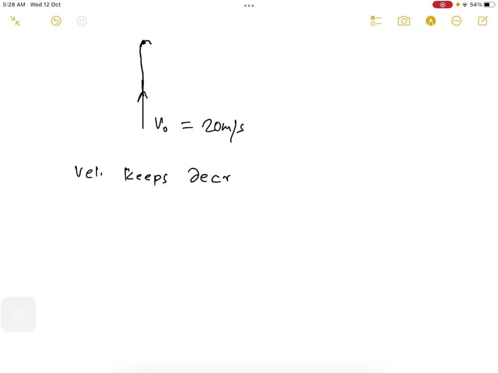 SOLVED A ball is thrown straight upward with a speed of 20 m/s. What