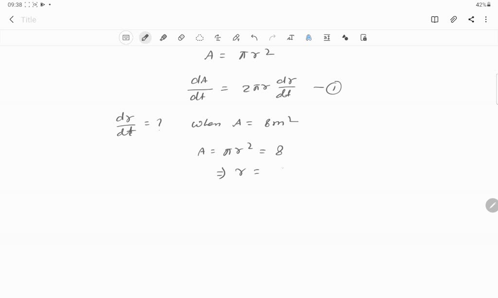 SOLVED Oil spilled from a ruptured tanker spreads in a circle whose