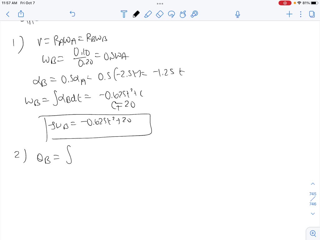 SOLVED Pulley B is being driven by the motorized pulley A that is