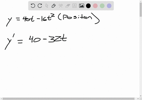 if-a-ball-is-thrown-into-the-air-with-a-velocity-of-40-fts-its-height-in-feet-after-t-seconds-is-given-by-y-40t-16t2-find-the-velocity-when-t-2-2