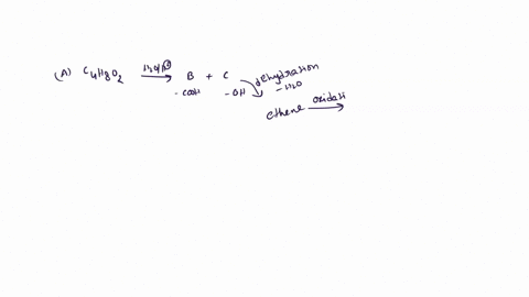 32-an-organic-compound-a-with-molecular-formula-c4h8o2-was-hydrolysed-with-dil-h2so4-to-give-a-carboxylic-acid-b-and-an-alcohol-c-c-on-dehydration-gives-ethene-and-c-also-on-oxidation-gives-73271