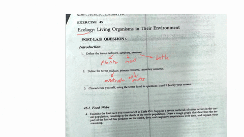 texts-exercise-45-ecology-living-organisms-in-their-environment-post-lab-question-introduction-1-define-the-terms-herbivore-carnivore-omnivore-3-characterize-yourself-using-the-terms-listed-42325