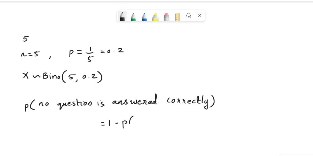 solved-a-multiple-choice-test-has-five-questions-each-with-five