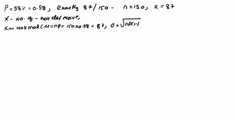 consider-the-probability-that-exactly-8787-out-of-150150-cds-will-not-be-defective-assume-the-probability-that-a-given-cd-will-not-be-defective-is-5858-approximate-the-probability-using-the-62665