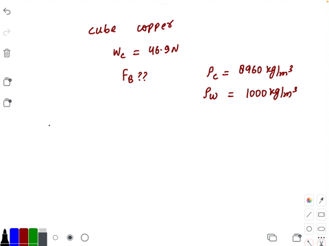 a-cube-of-copper-that-weighs-469-n-is-lowered-into-water-what-is-the-magnitude-in-newtons-of-the-buoyant-force-acting-on-the-cube-of-copper-the-mass-density-of-copper-is-8960-kgm3-water-has-24275