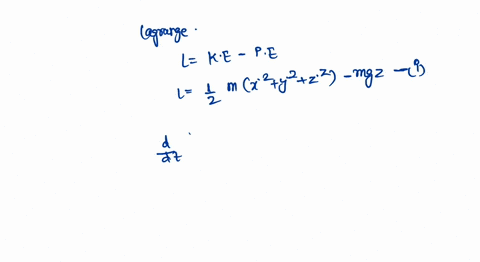 using-lagranges-method-find-the-differential-equations-for-the-movement-of-a-projectile-in-a-uniform-gravitational-field-without-the-resistance-of-air-22227