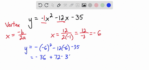 graph-the-equation-y-x2-12x-35yx-212x35-on-the-accompanying-set-of-axes-you-must-plot-5-points-including-the-roots-and-the-vertex-please-help-and-explain-im-very-confused-and-i-have-no-idea-28085