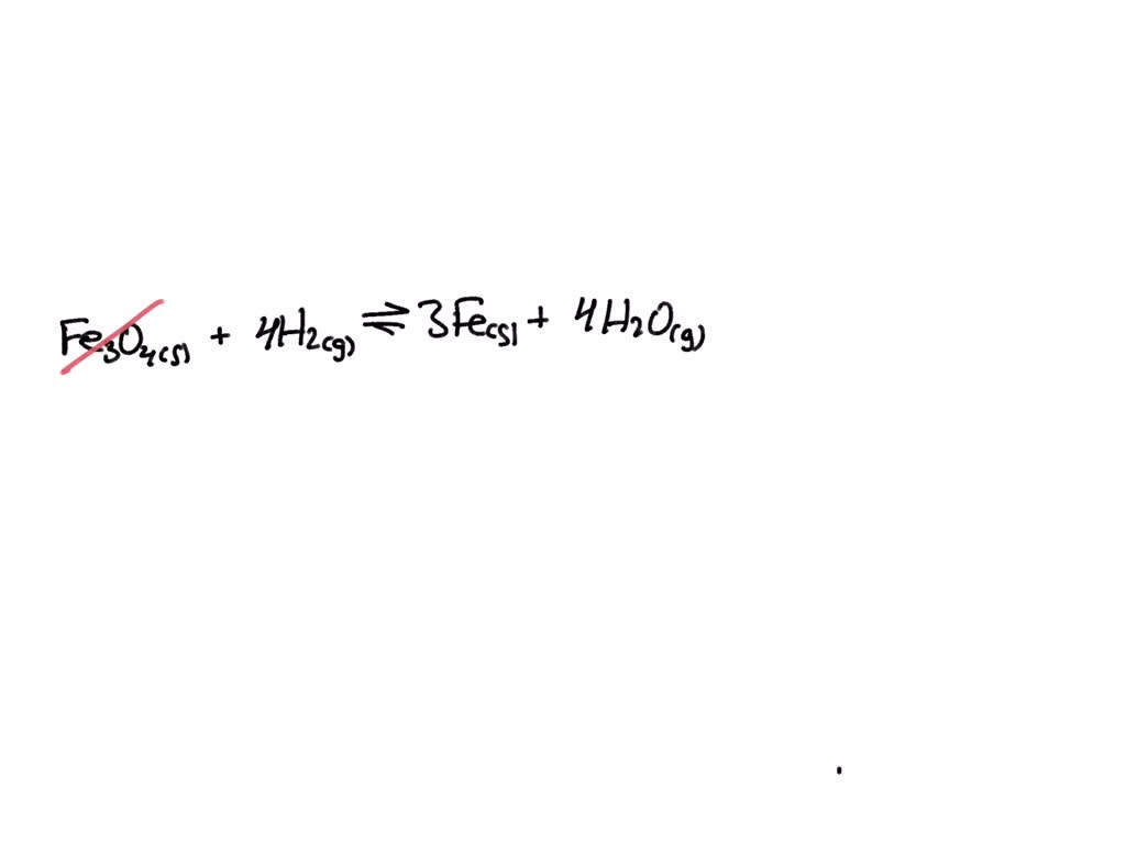 SOLVED: Write an equilibrium expression for the reaction below: Fe3C(s ...