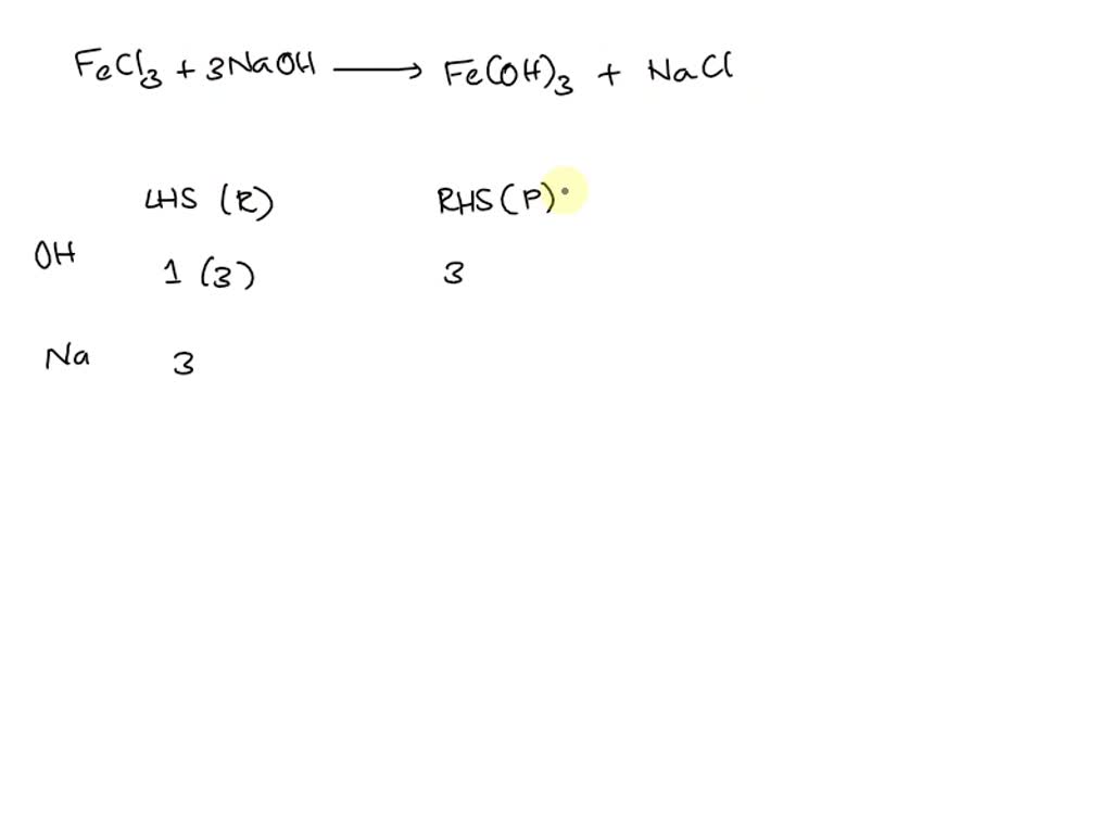 fecl3 naoh fe oh 3 nacl balanced