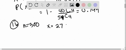 15-a-sample-of-4-different-calculators-is-randomly-selected-from-a-group-containing-11-that-are-defective-and-40-that-have-no-defects-what-is-the-probability-that-at-least-one-of-the-calcula-47296
