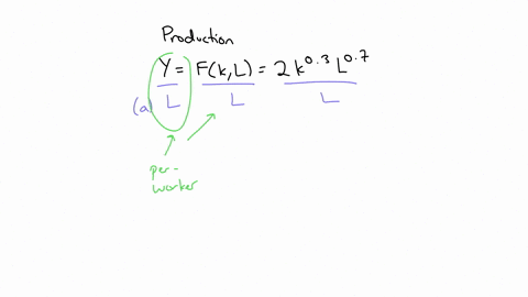 assume-an-economy-has-the-following-production-function-y-f-k-l-2-k03-l-07-a-state-the-per-worker-production-function