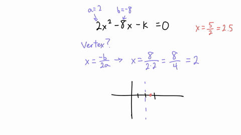 one-root-of-the-quadratic-equation-2x2-8x-k-0-is-52-find-the-other-root-and-the-value-of-k-47038