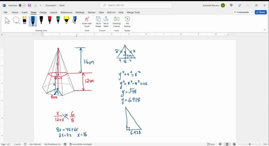 SOLVED find the total area of a frustum of a regular hexagonal pyramid
