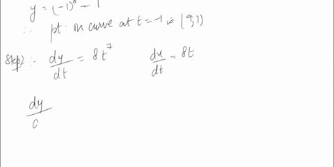find-an-equation-for-the-line-tangent-to-the-curve-at-the-point-defined-by-the-given-value-oft-also-find-the-value-of-at-this-point-x4t-5-yt-t-1-write-the-equation-of-the-tangent-line-13186