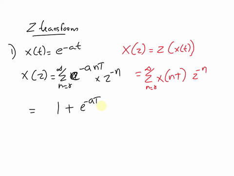 find-the-z-transforms-of-the-number-sequences-generated-by-sampling-the-following-time-functions-every-t-seconds-beginning-at-t-0-express-these-transforms-in-closed-form-a-xt-e-at-b-xt-e-t-t-23402