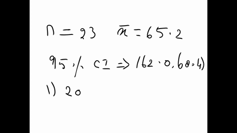 a-sample-of-20-three-year-old-thoroughbred-racehorses-is-taken-the-sample-mean-height-in-inches-was-652-and-the-95-confidence-interval-for-the-true-mean-height-is-620-684-which-change-would-42895