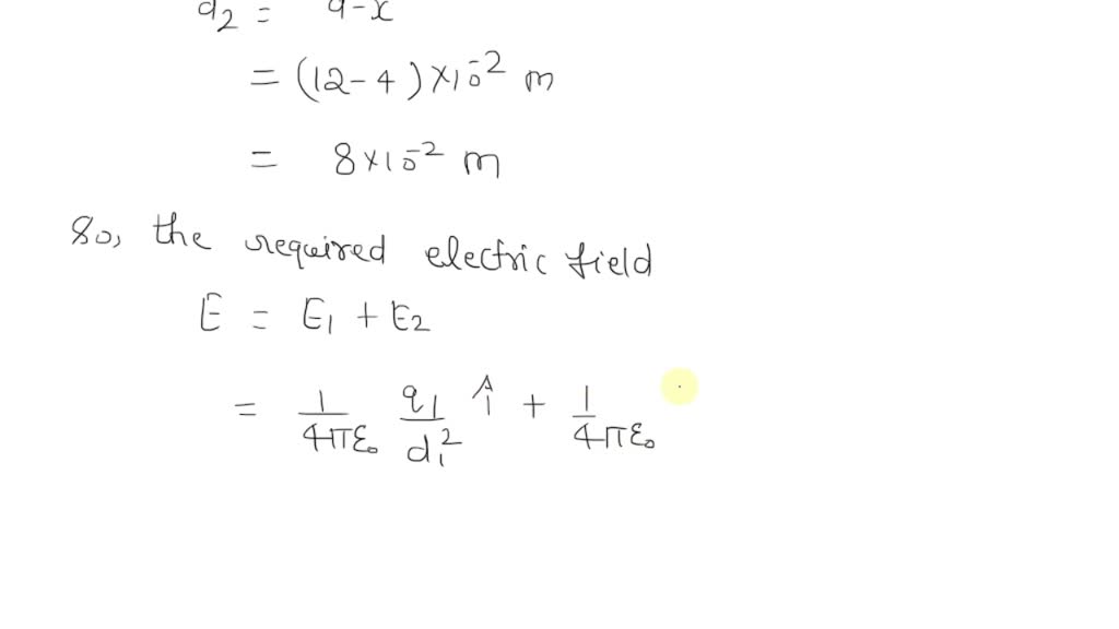 SOLVED Two charges 5 nC and 3 nC are 14 cm apart If the marked