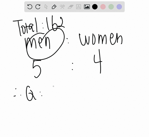 the-ratio-of-men-to-women-working-for-a-company-is-5-to-4-if-there-are-162-employees-total-how-many-men-work-for-the-company-50644
