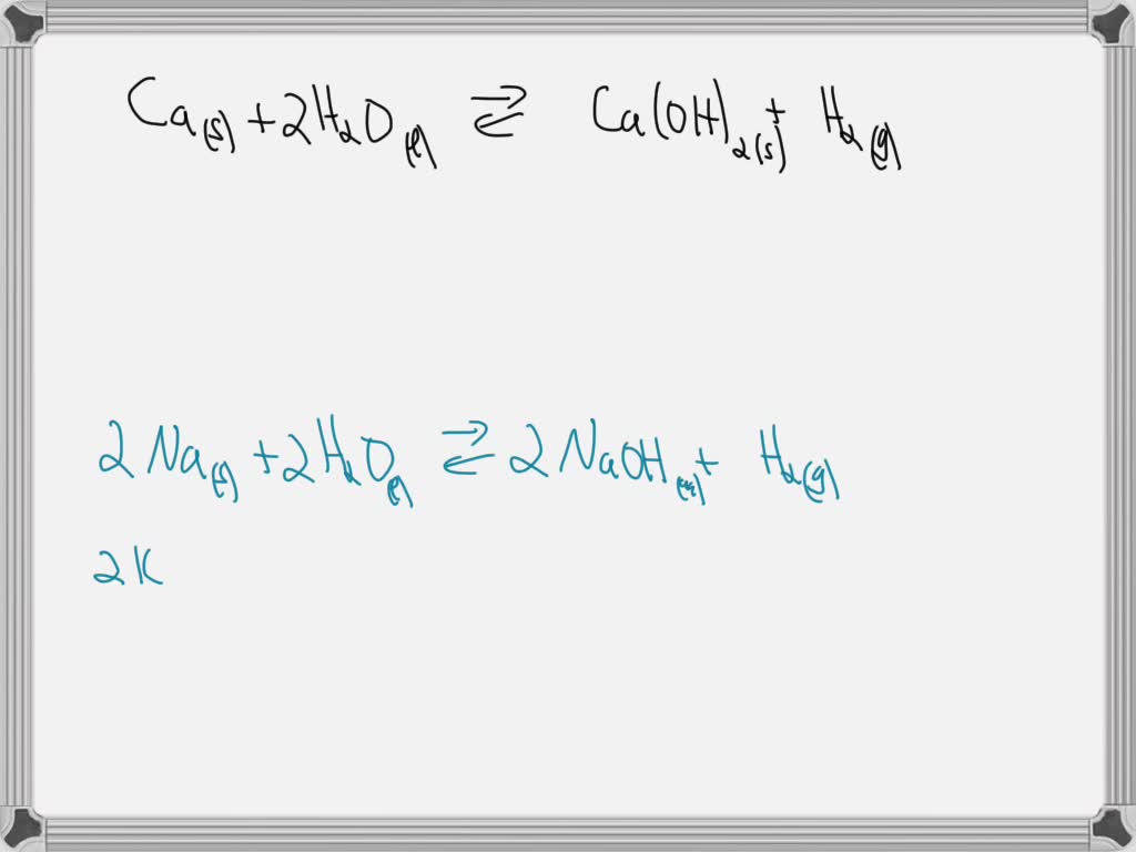 SOLVED In what ways is the reaction between calcium and water