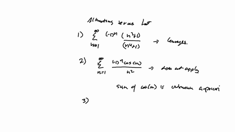 Point for each of the following series tell whether or not...
