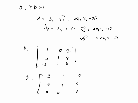 let-a-be-a-3x3-matrix-whose-entries-are-integers-suppose-the-eigenvalues-and-the-associated-eigenvectors-of-a-are-a1-3-31-13-2-a2-a3-5-32-01-1-u3-230-construct-an-invertible-matrix-p-and-a-d-23043