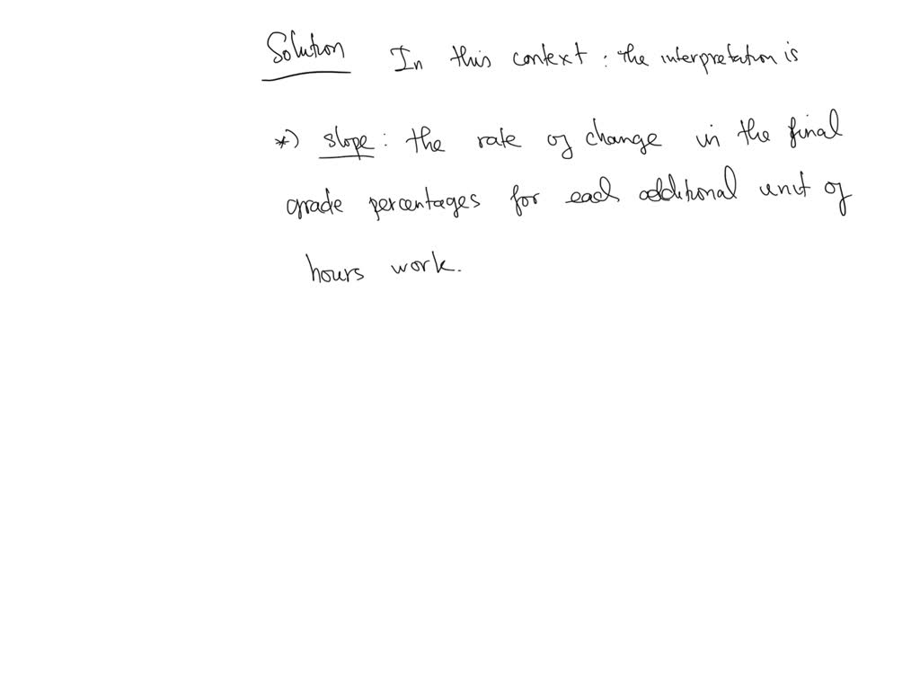 SOLVED What does the slope and yintercept mean in context of hours