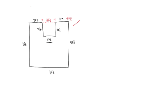 find-the-area-of-the-figure-sides-meet-at-right-angles-heigh-is-9ft-width-is-9-ft
