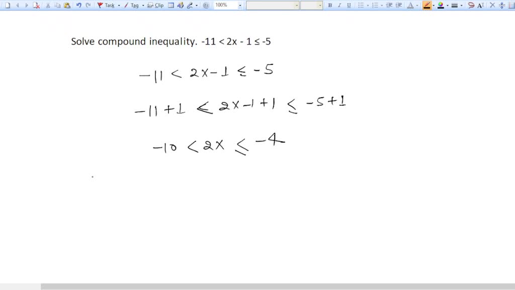 SOLVED: Solve The Compound Inequality. Expres 2x-1 6 What Is The ...