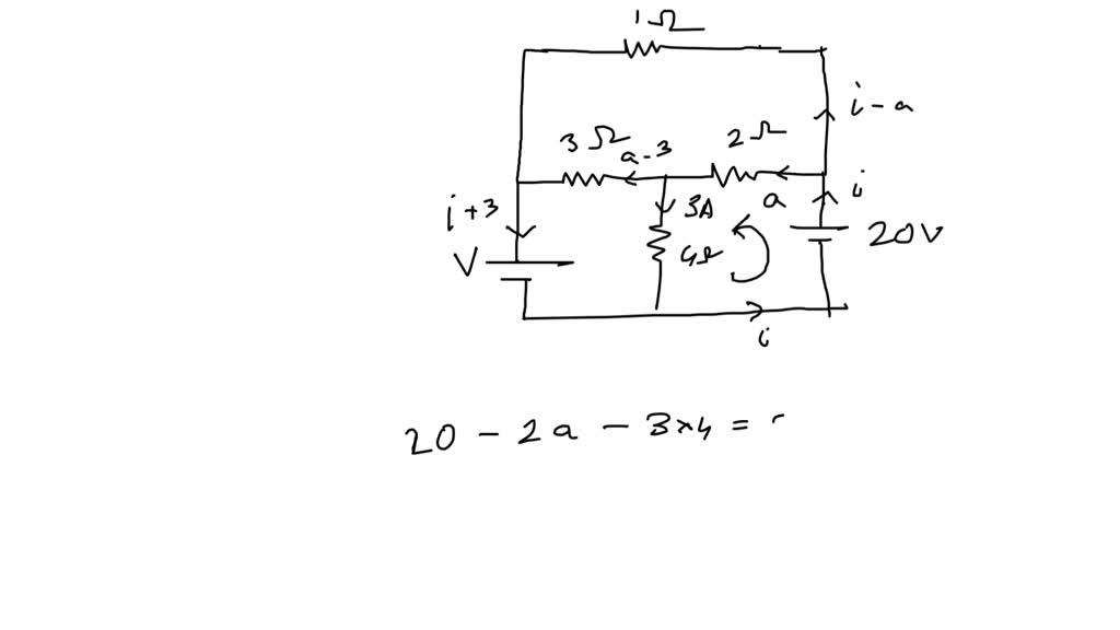 Solved Calculate The Electric Current Passing Through 2 Resistor Shown In The Figure 10v R20 7829